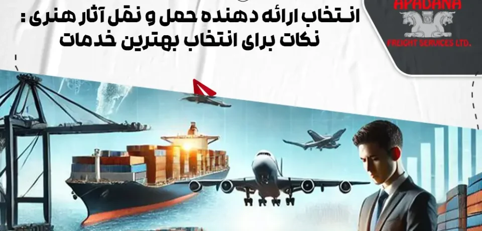 انتخاب ارائه دهنده حمل و نقل آثار هنری